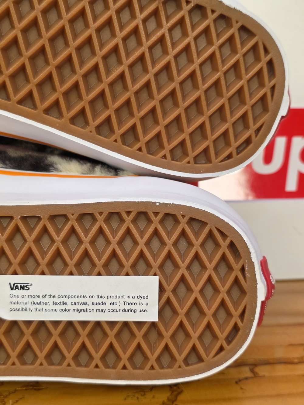 Supreme Vans Skate Old Skool Leopard Orange Mens 13 Womens 14.5 New With Box - Picture 9 of 11